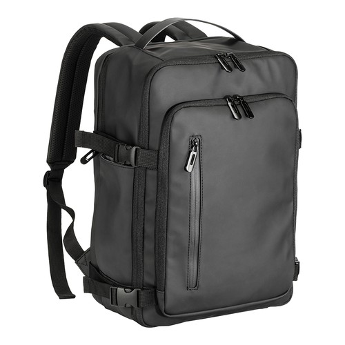 Brera Travel - Zaino da viaggio cabin size con porta pc (15) in soft PU water resistant. Compagnie low cost (Easy Jet e Ryan Air).